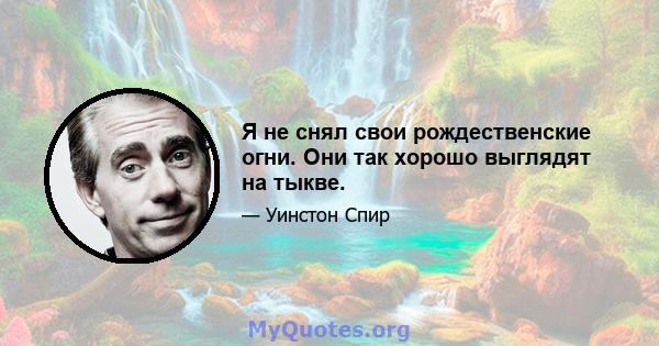 Я не снял свои рождественские огни. Они так хорошо выглядят на тыкве.