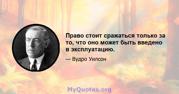 Право стоит сражаться только за то, что оно может быть введено в эксплуатацию.