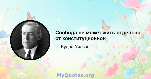 Свобода не может жить отдельно от конституционной