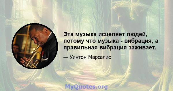 Эта музыка исцеляет людей, потому что музыка - вибрация, а правильная вибрация заживает.