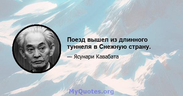 Поезд вышел из длинного туннеля в Снежную страну.