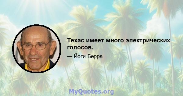 Техас имеет много электрических голосов.