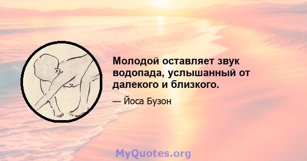 Молодой оставляет звук водопада, услышанный от далекого и близкого.