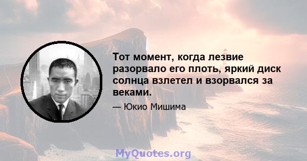 Тот момент, когда лезвие разорвало его плоть, яркий диск солнца взлетел и взорвался за веками.