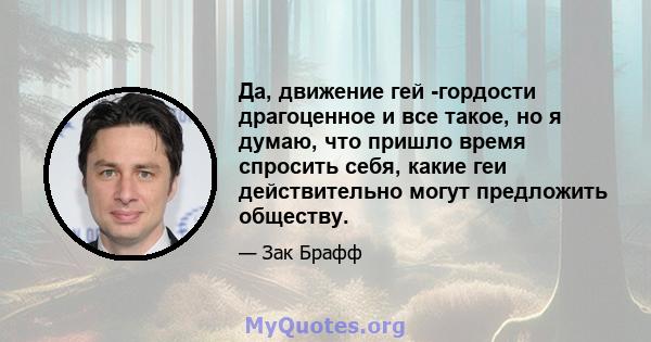 Да, движение гей -гордости драгоценное и все такое, но я думаю, что пришло время спросить себя, какие геи действительно могут предложить обществу.