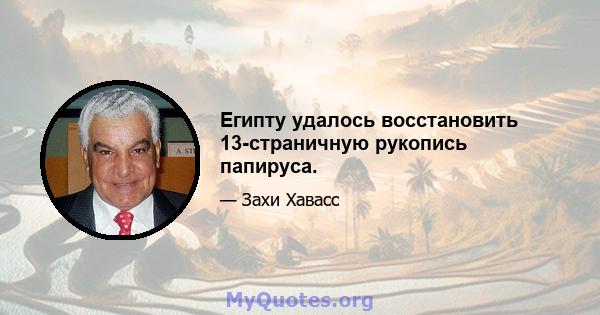 Египту удалось восстановить 13-страничную рукопись папируса.