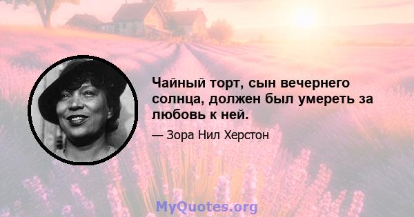 Чайный торт, сын вечернего солнца, должен был умереть за любовь к ней.